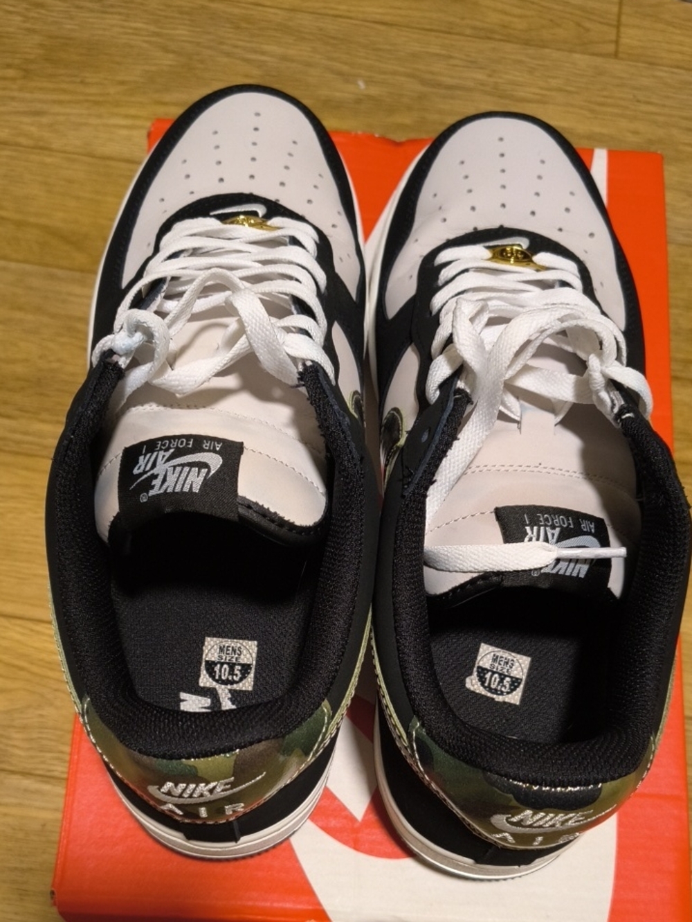 Nike Men’s Air Force 1 Low Retro - White, Black, Green Camo